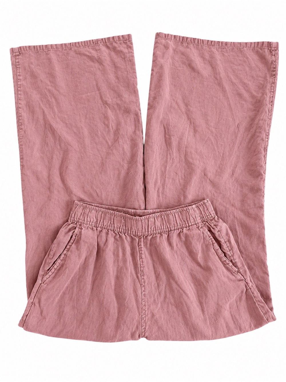 SIGRID Olsen Wide Leg Linen Pants mauve size M - Picture 7 of 9